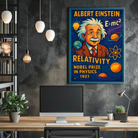 Albert Einstein Relativity Poster