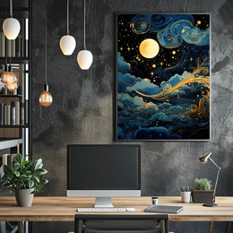 Celestial Nightscape Poster PosterGoat