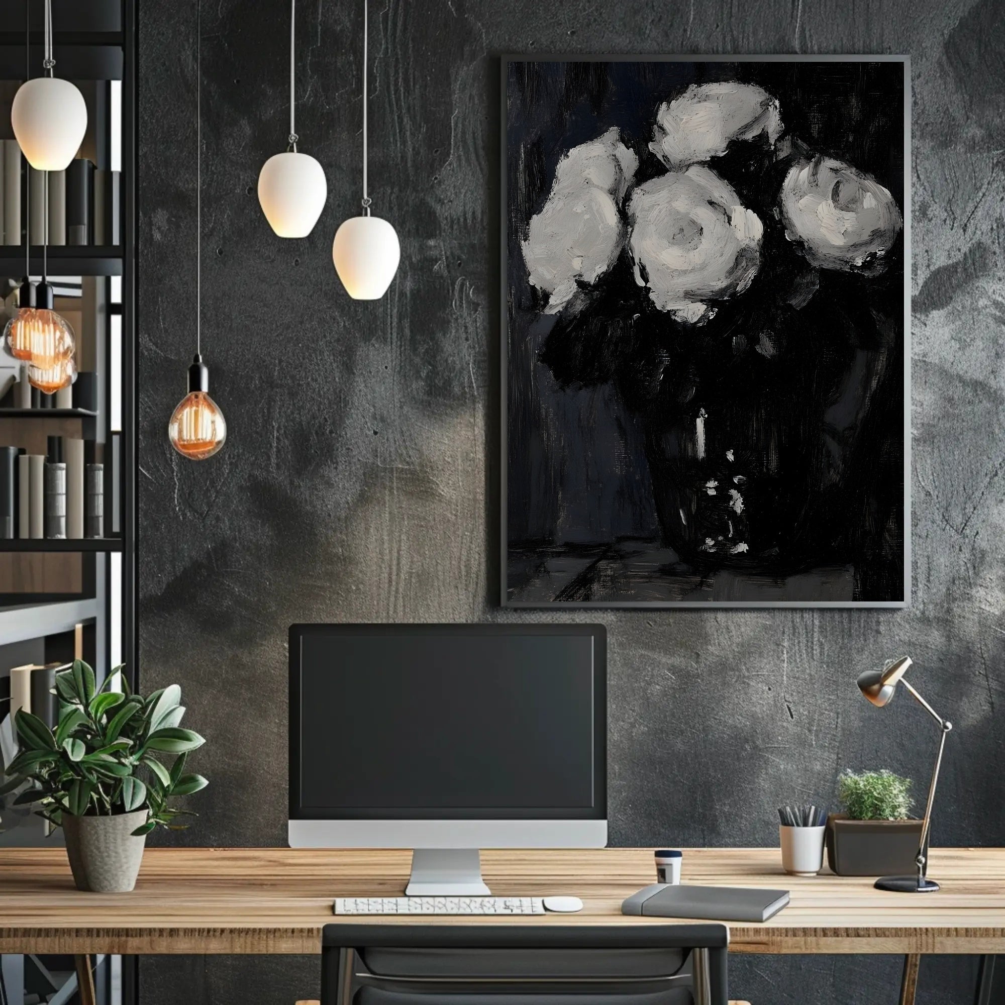 Elegant Impressionistic Floral Painting Art Poster PosterGoat
