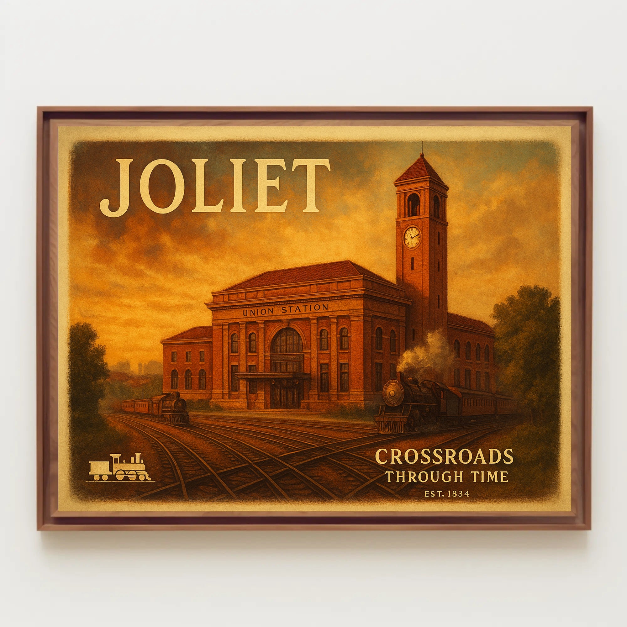 Joliet Travel Poster Crossroads Through Time