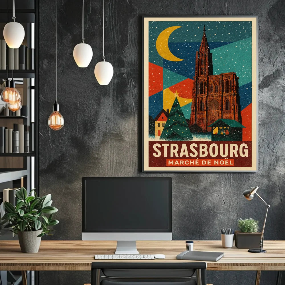 Strasbourg Marche de Noel Christmas Market Poster