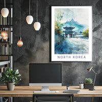 Traditional Korean Gate Scenic Art in Cultural Heritage Poster PosterGoat