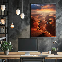 Canyonlands Sunset Poster Travel Wall Art Print