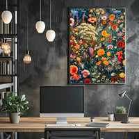 Vibrant Floral Symphony William Morris Art Poster