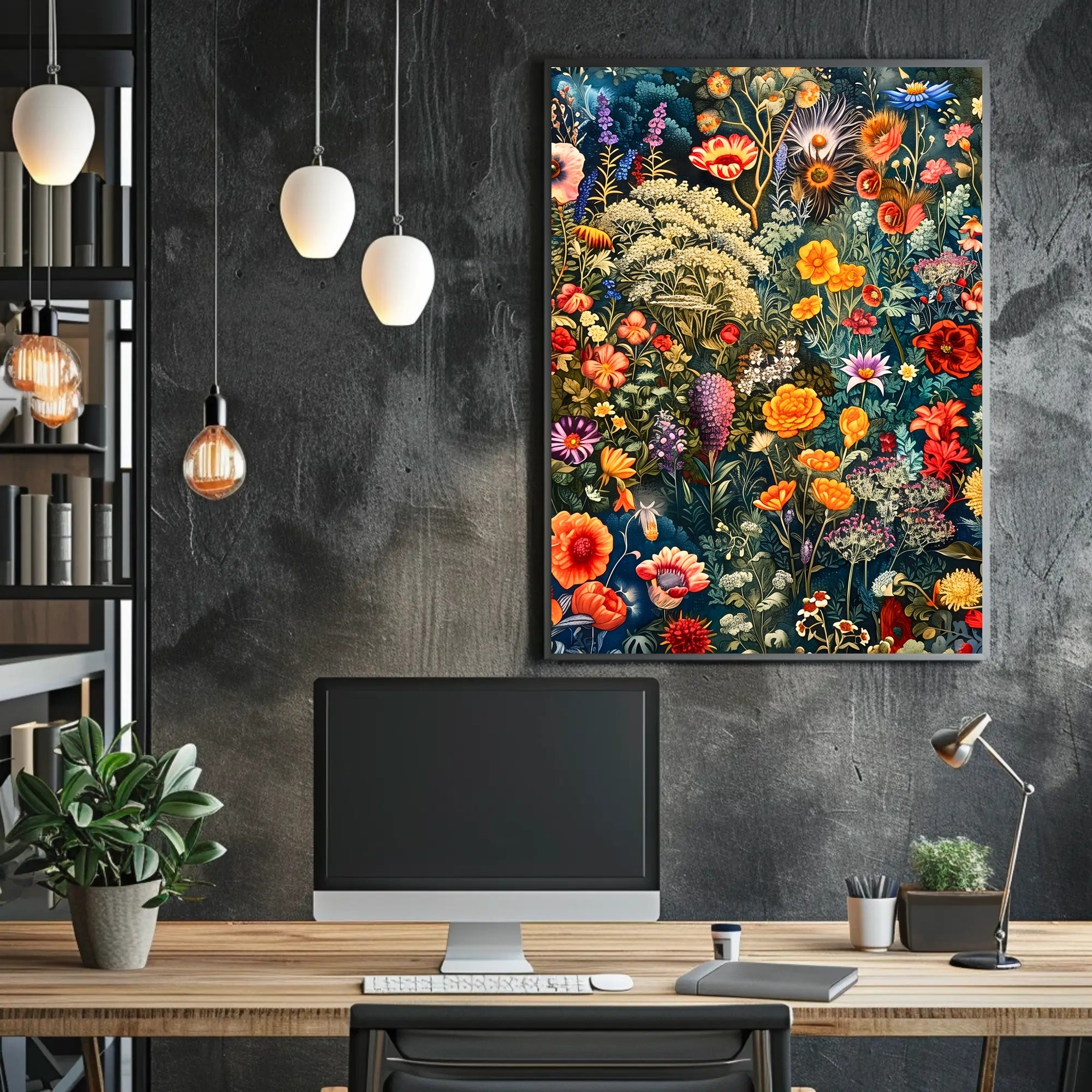 Vibrant Floral Symphony William Morris Art Poster