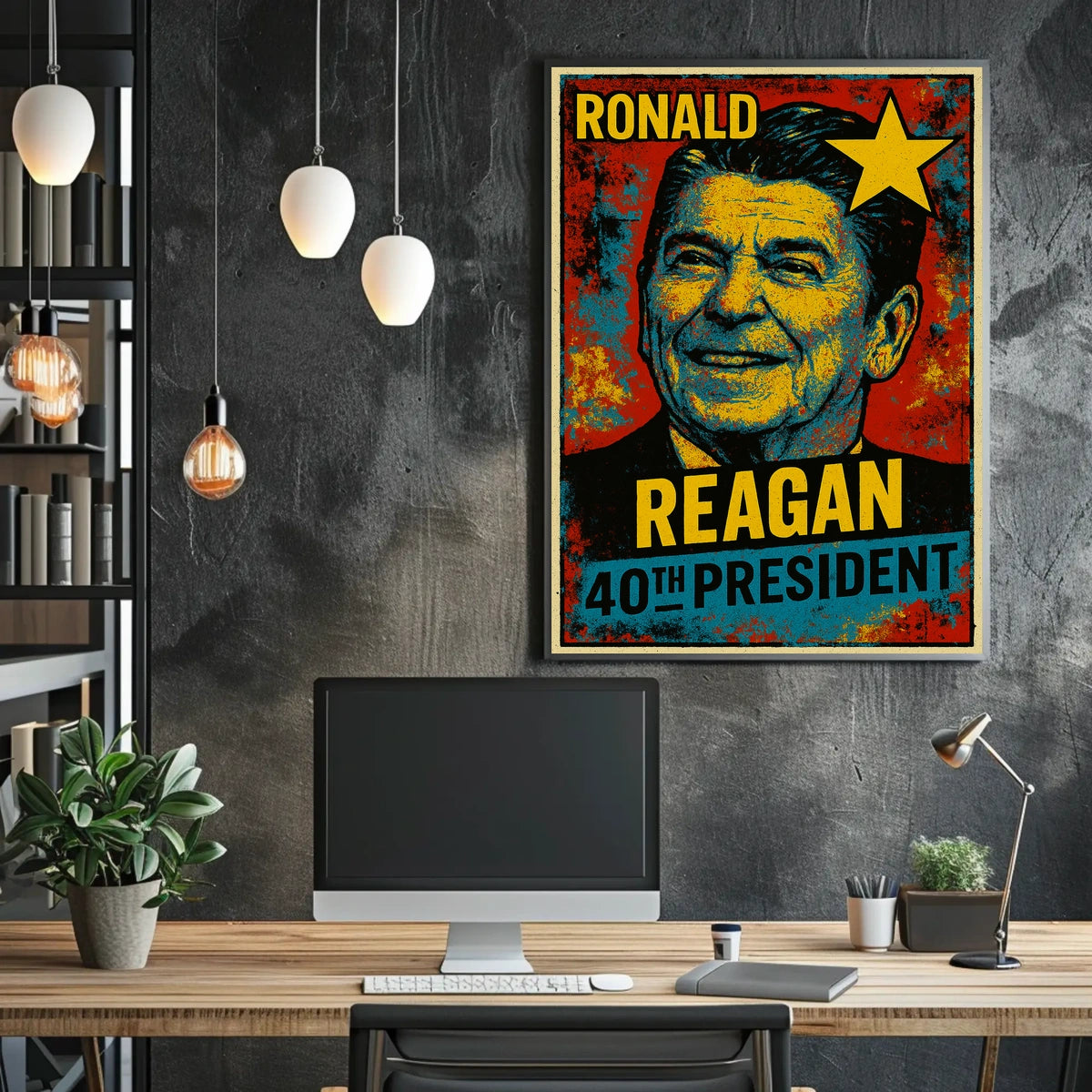 Ronald Reagan 40th President of the United States Graffiti Pop Art Poster