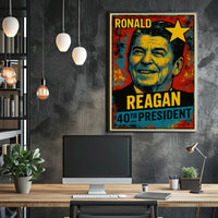 Ronald Reagan 40th President of the United States Graffiti Pop Art Poster