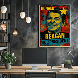 Ronald Reagan 40th President of the United States Graffiti Pop Art Poster
