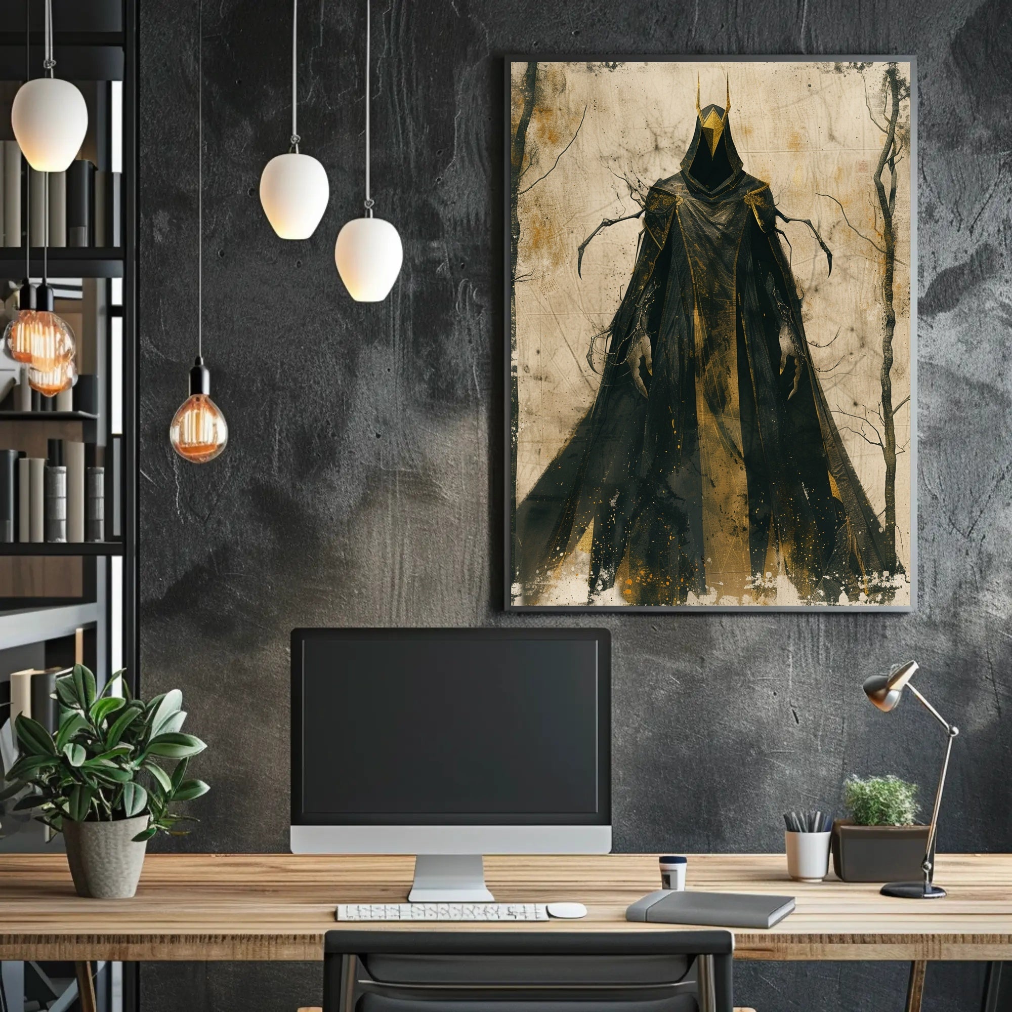 Mysterious Hooded Figure Poster in Fantasy or Mythology PosterGoat