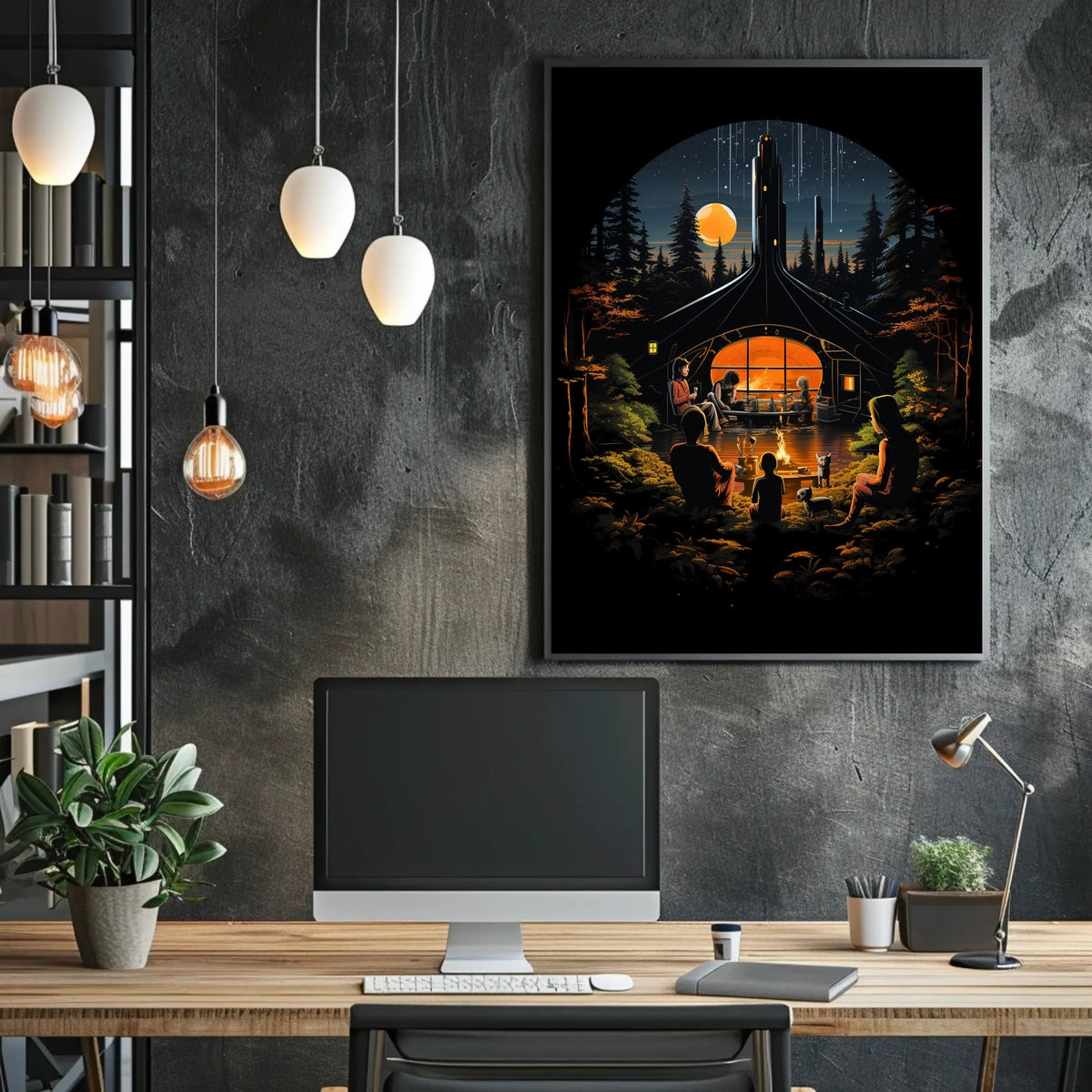 Cozy Night Under The Stars Poster