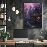 Enchanted Twilight Village Poster PosterGoat