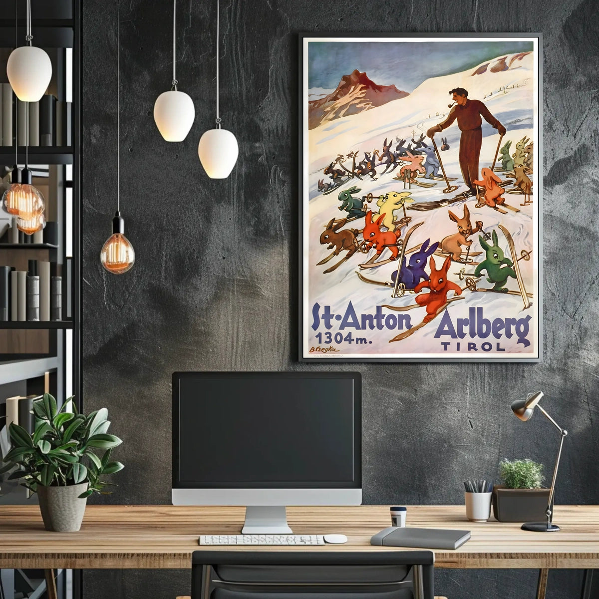 St. Anton Arlberg Skiing Adventure Poster