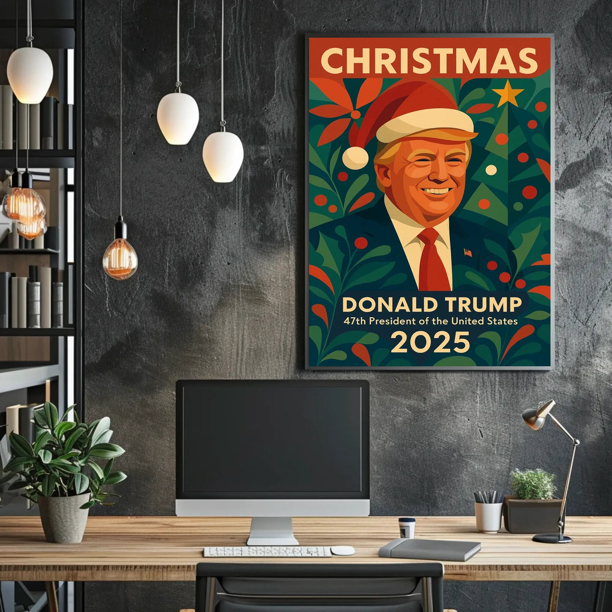 Christmas Cheer in Santa Style - Artistic Poster