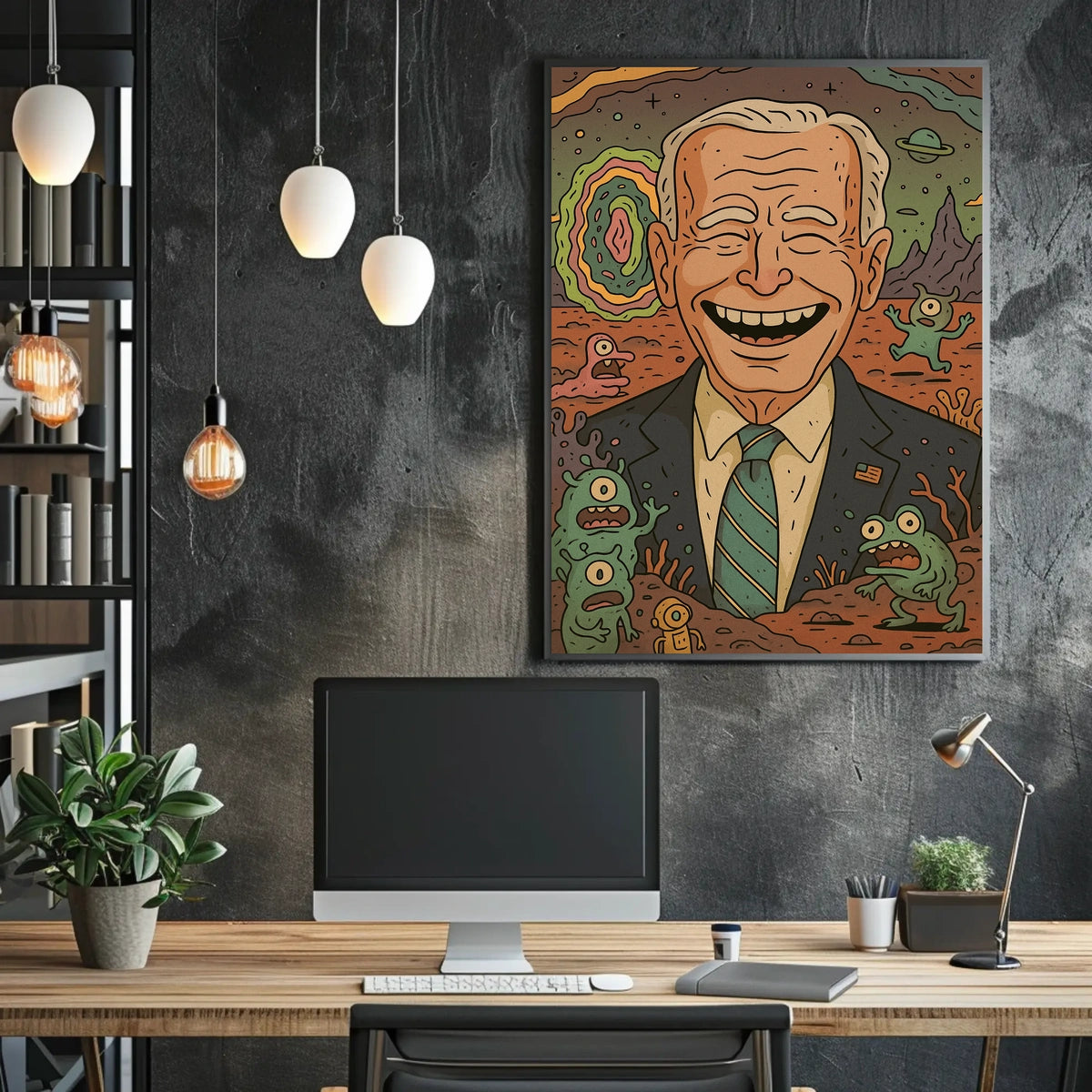 Presidential Cartoon Adventure Poster