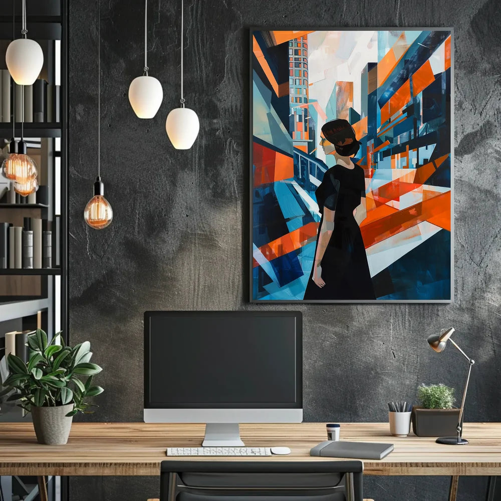 Urban Elegance: Abstract Cityscape with Modern Flair