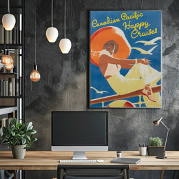 Canadian Pacific Happy Cruises Vintage Travel Poster PosterGoat