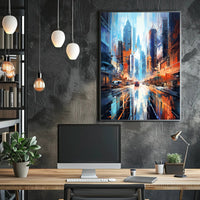 Urban Vibes A Futuristic Cityscape Poster