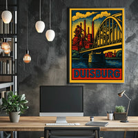 Duisburg Industrial Scene Poster