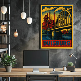Duisburg Industrial Scene Poster