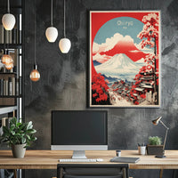 Mount Fuji Japanese Landscape Travel Poster