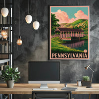 Scenic Pennsylvania Covered Bridge Poster