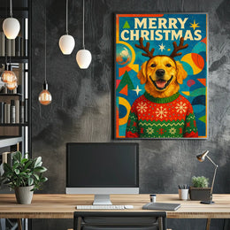 Merry Christmas Canine Poster