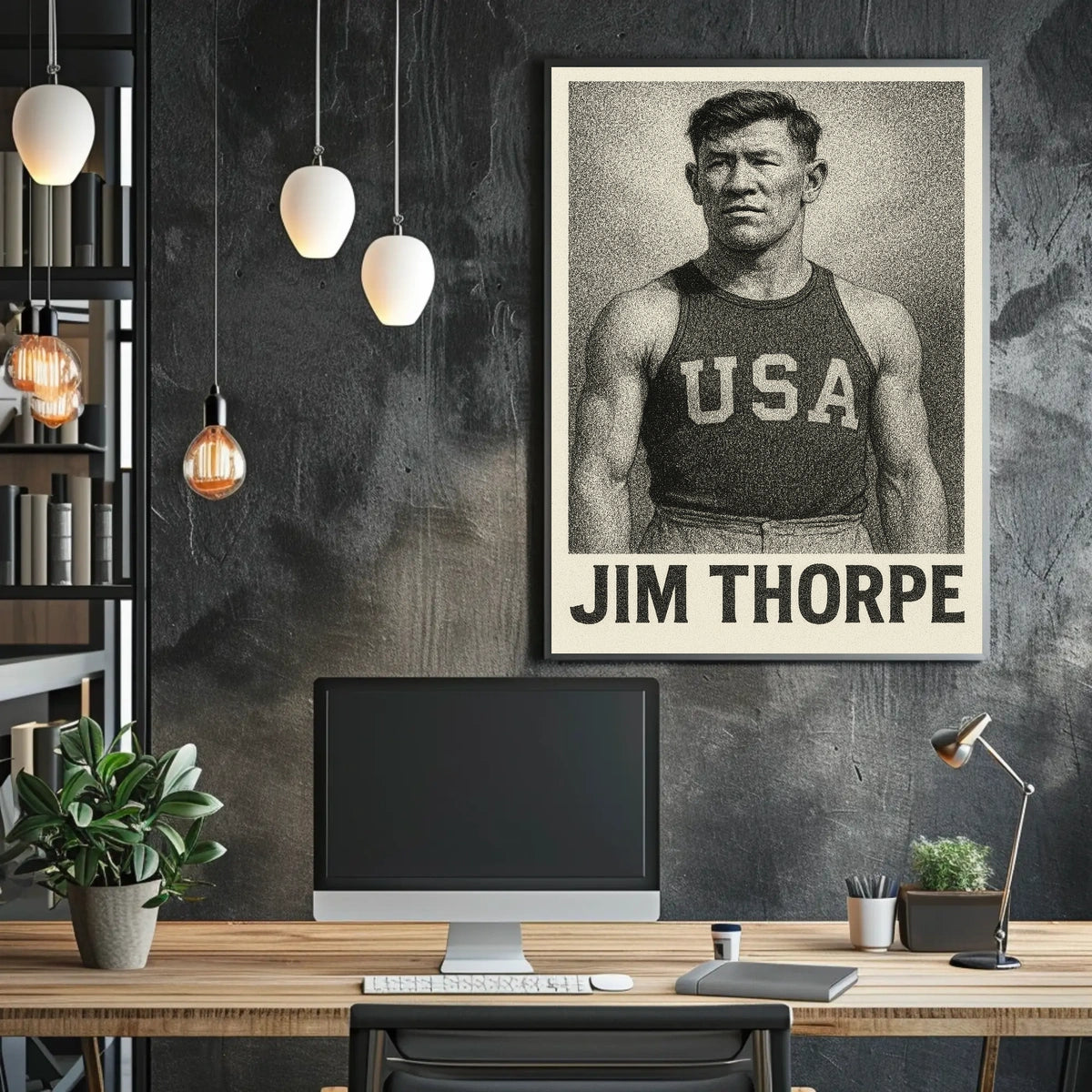 Jim Thorpe Athletic Icon Poster