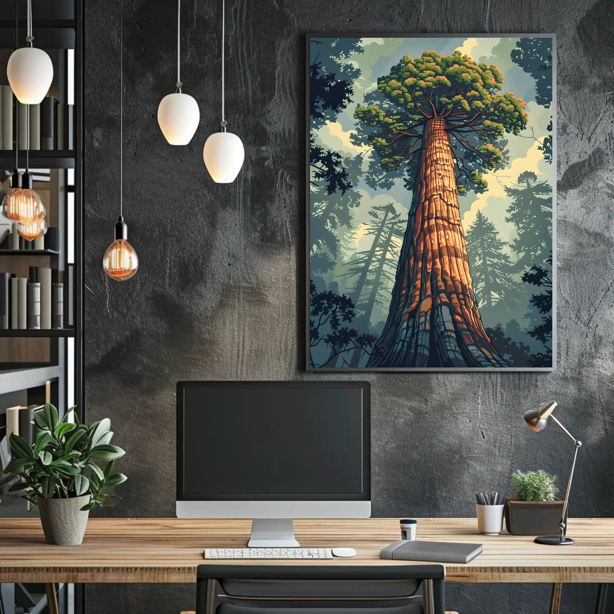 Majestic Redwood Poster