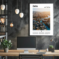Zakho's Enchanting View Urban or Cityscape Poster PosterGoat