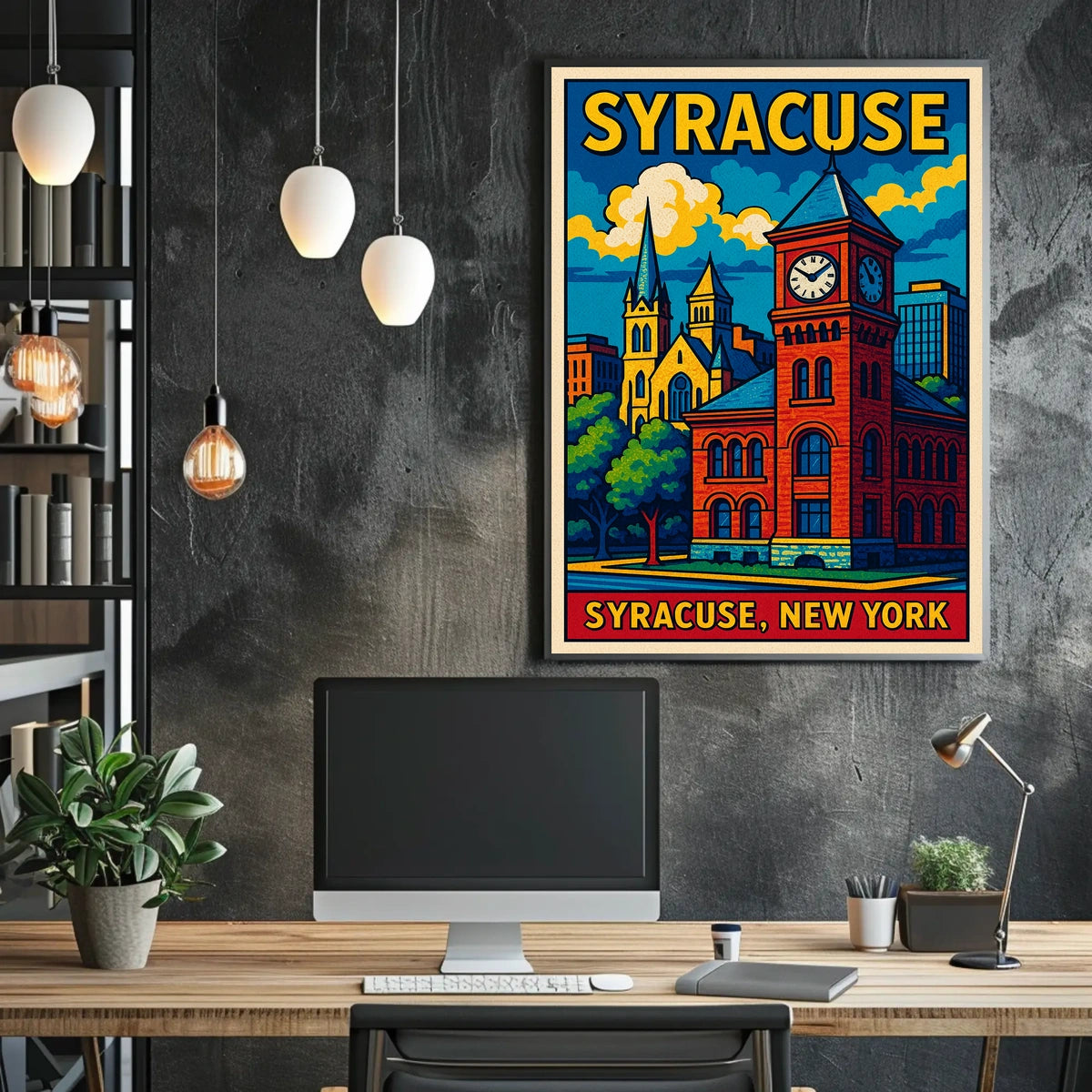 Syracuse, New York Architectural Charm Poster