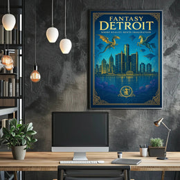 Fantasy Detroit Poster PosterGoat