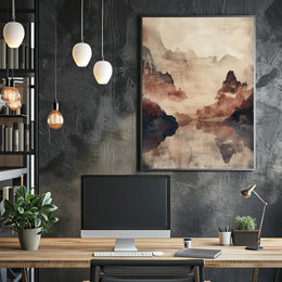 Mystical Mountain Landscape Poster