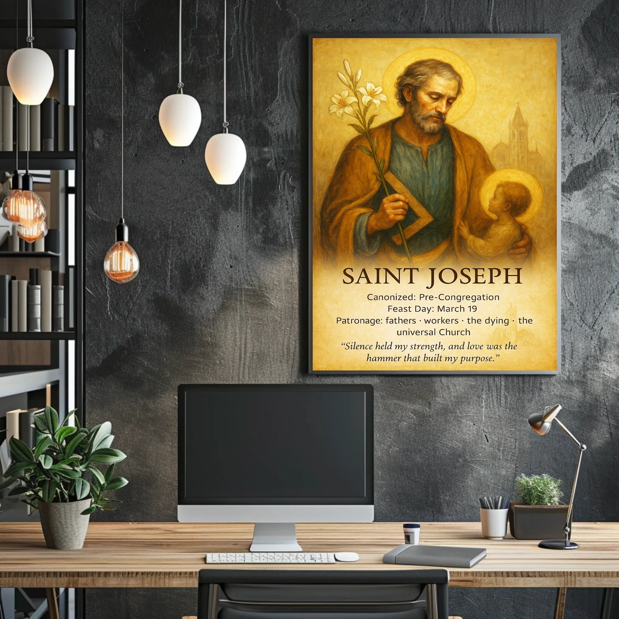 Saint Joseph Patron of Fathers and Workers Poster PosterGoat