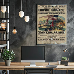 Vintage American Civil War Recruitment Military Recruitment Poster
