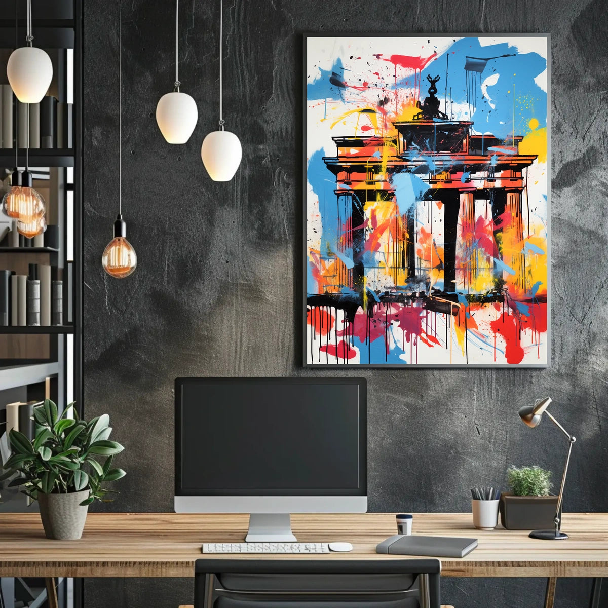 Brandenburg Gate Berlin Artistic Travel Poster