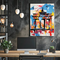 Brandenburg Gate Berlin Artistic Travel Poster