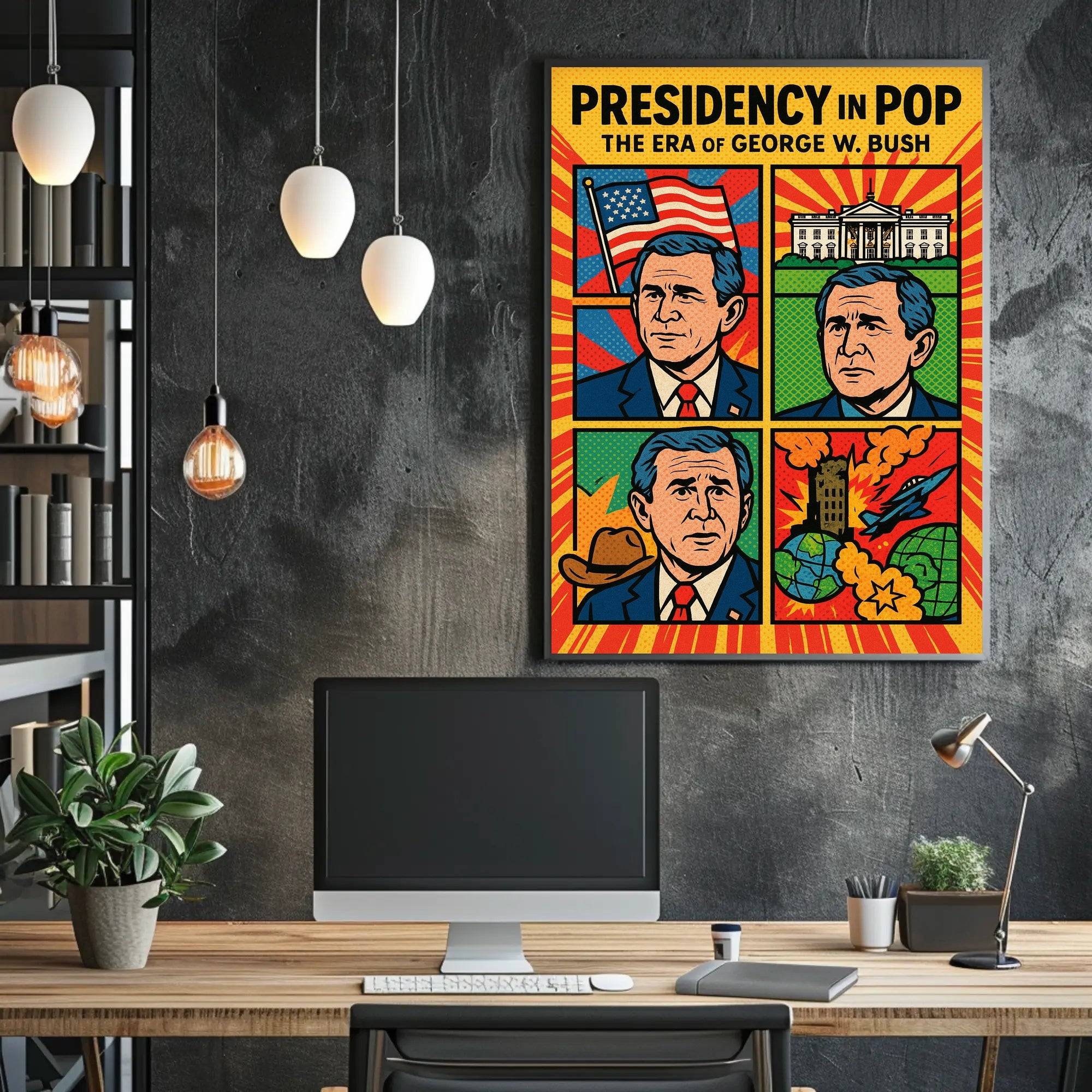 George W. Bush Pop Art Historical Presidential Poster