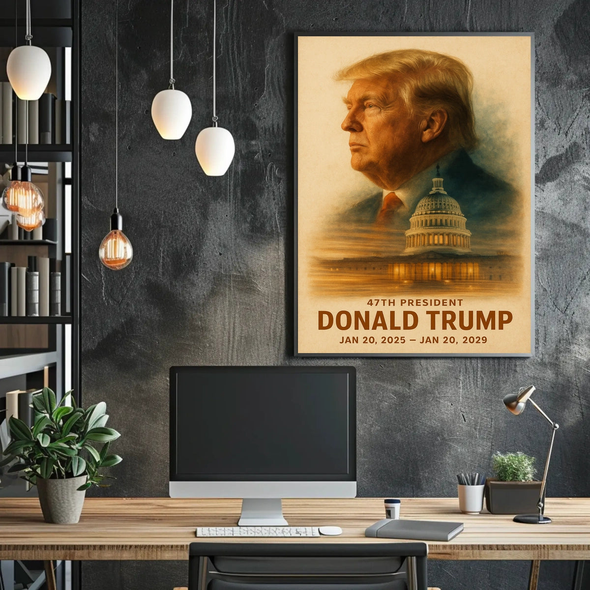 Donald Trump Visionary Leader Reflection Timeless Patriot Digital Art Legacy Poster