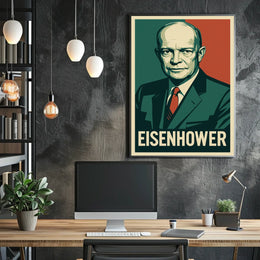 Dwight Eisenhower Historical Figure Vintage Ads Photography Realism Decor Lovers Wanderlust Poster