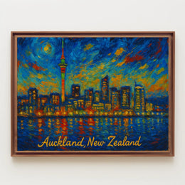 Auckland Skyline at Dusk Poster