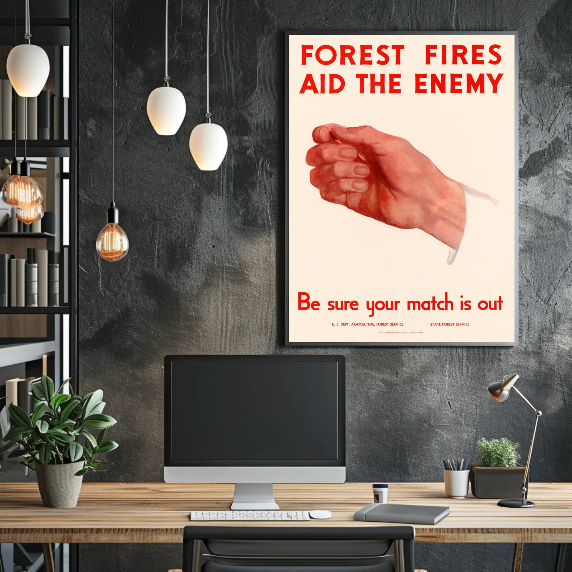 Forest Fire Prevention Warning Poster PosterGoat