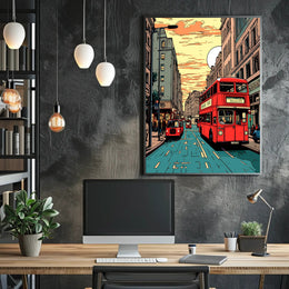 Urban Sunset Journey Poster