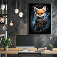 Adventurous Fox Warrior Poster