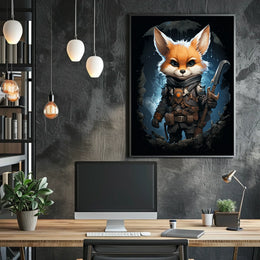 Adventurous Fox Warrior Poster