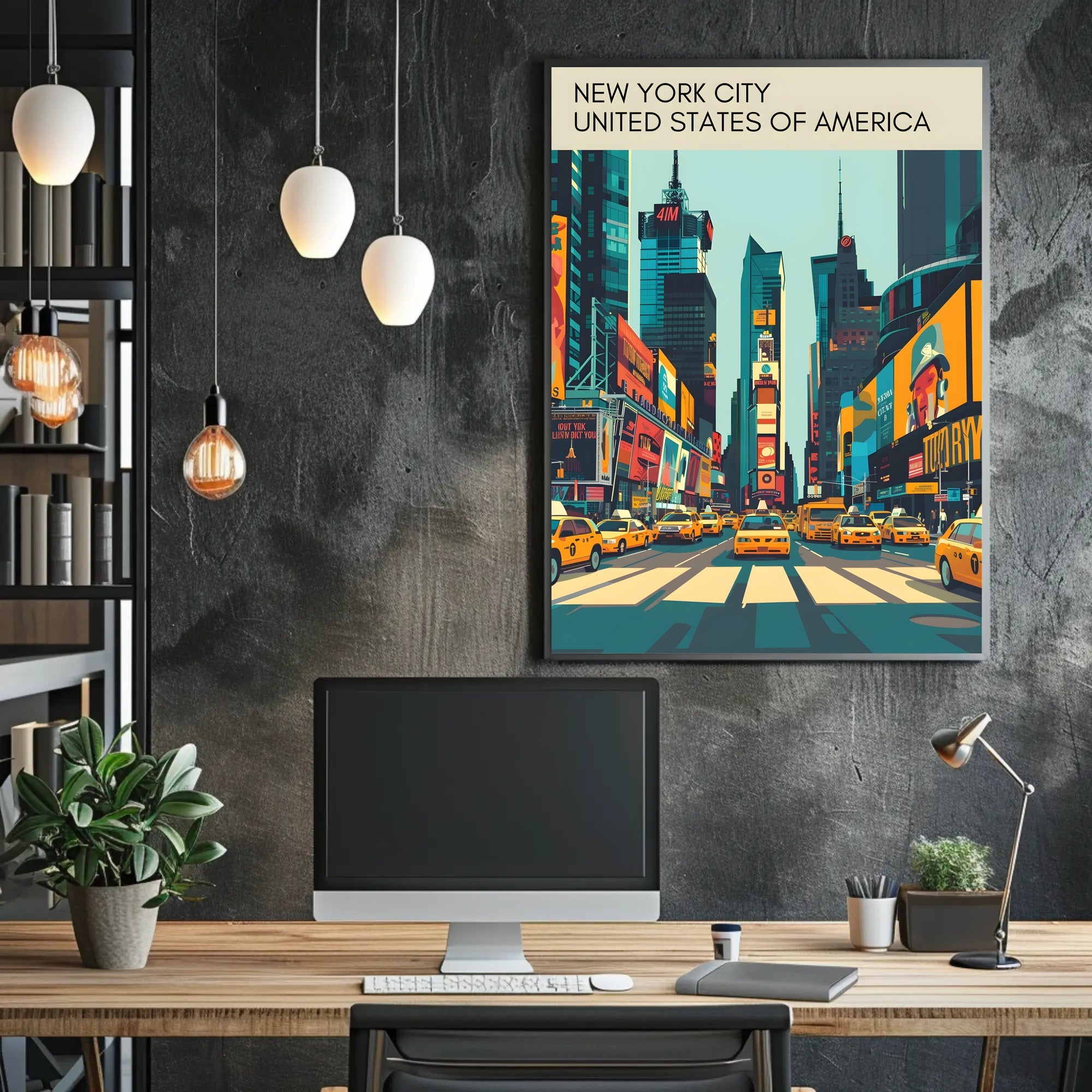 New York City Street Scene Poster