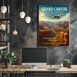 Grand Canyon Adventure Travel Vintage Poster
