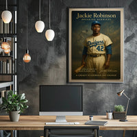 Jackie Robinson Inspirational Sports Poster