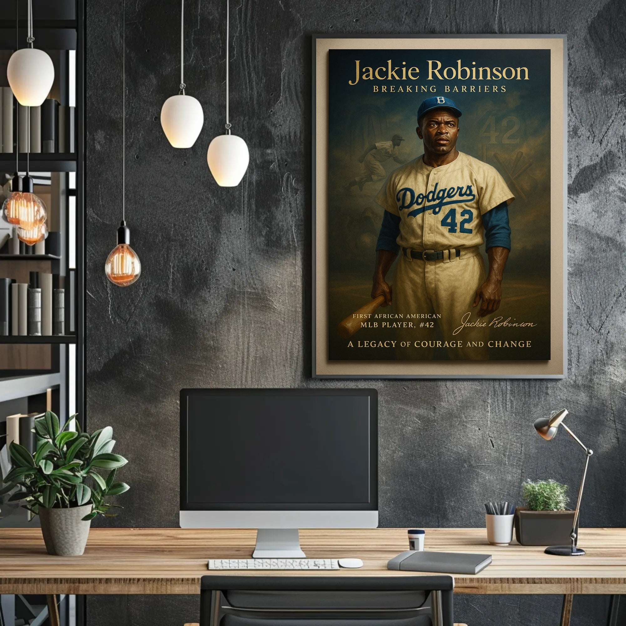 Jackie Robinson Inspirational Sports Poster