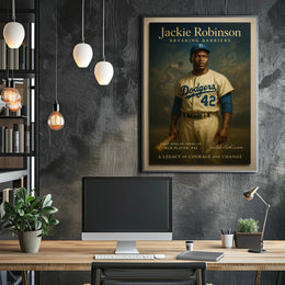 Jackie Robinson Inspirational Sports Poster