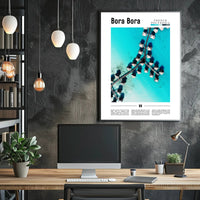 Bora Bora Overwater Paradise Travel Poster PosterGoat